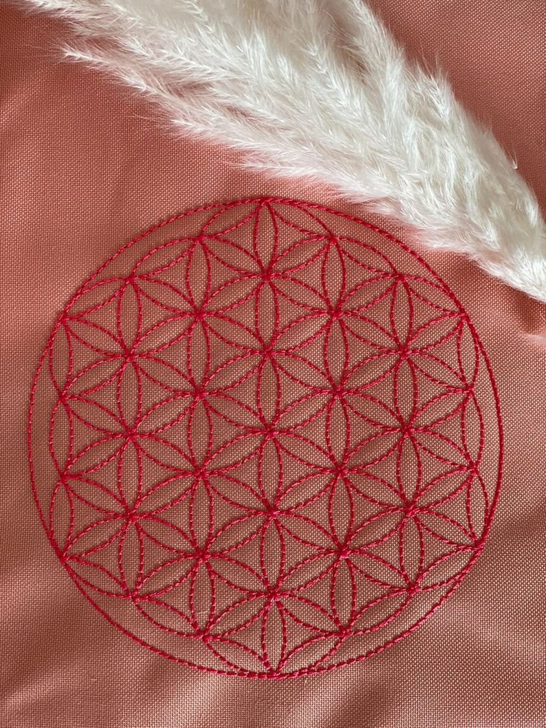 Embroidery file full embroidery flower of life 15 cm image 3