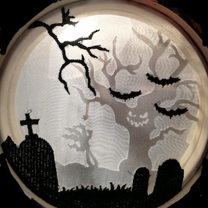 Embroidery file Shadowbox Cemetery