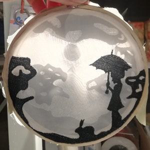 Embroidery file Shadowbox Rain 3 layers