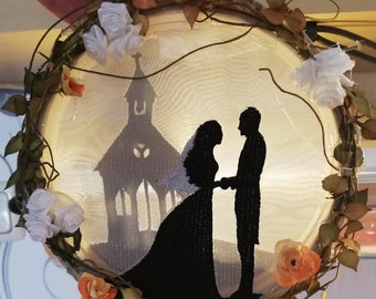 Embroidery file Shadowbox Wedding