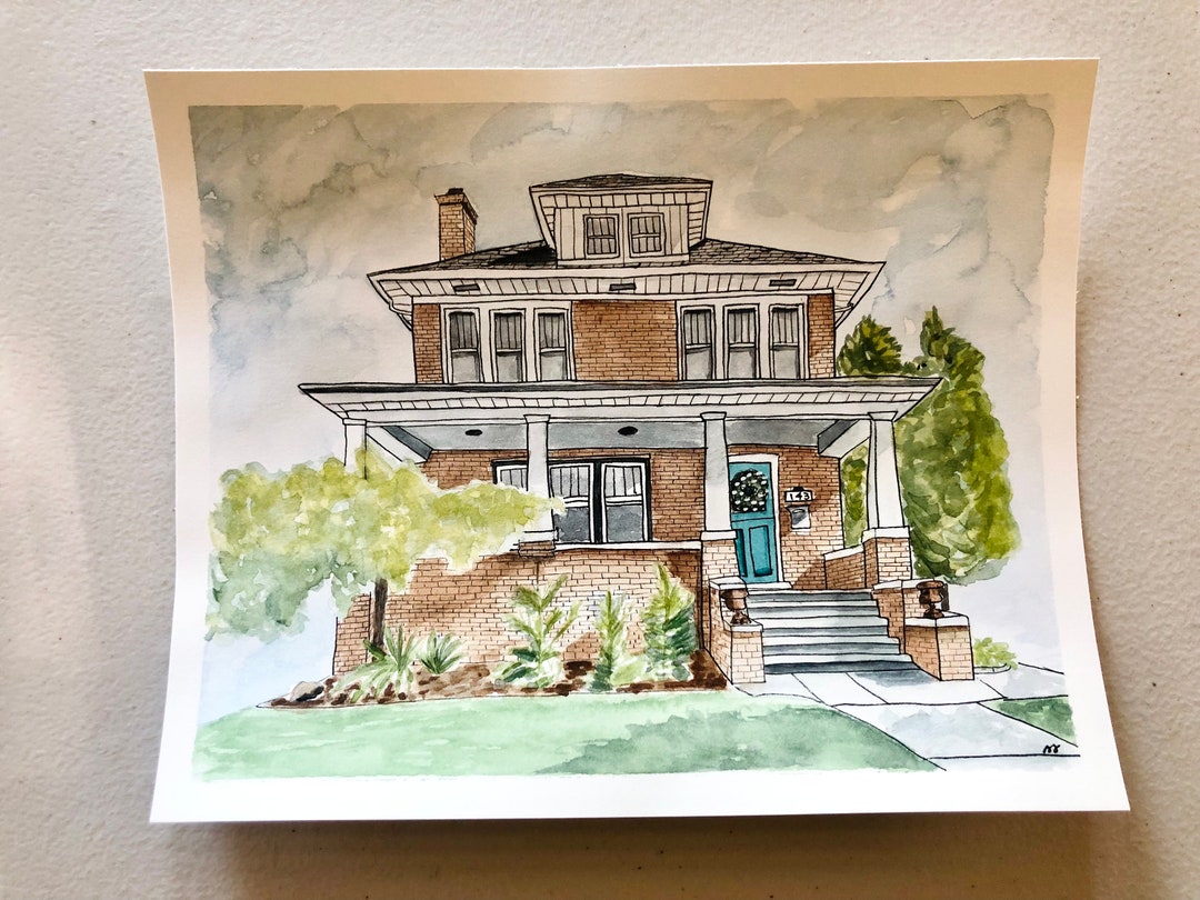 Custom House Watercolor Painting - Etsy