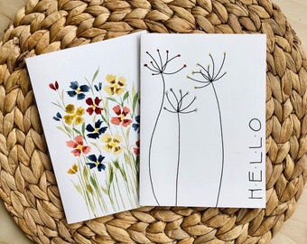 Ink and Watercolor Greeting Cards
