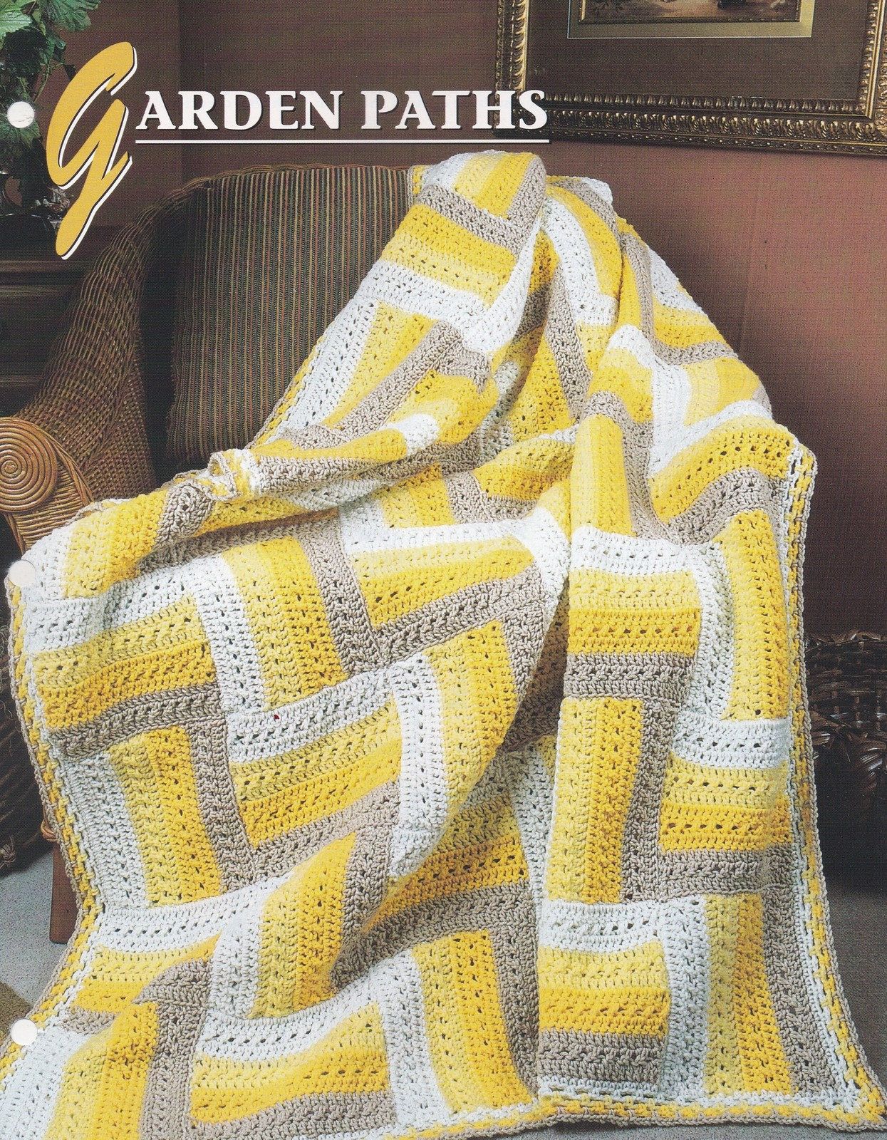 Garden Paths Annie's Attic Crochet Quilt & Afghan Pattern | Etsy