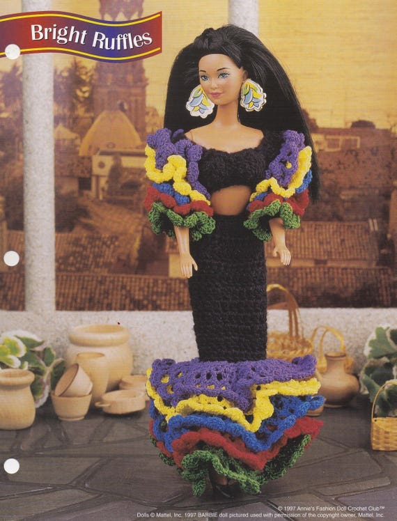 Annie/'s crochet pattern leaflet Feather Fantasy Gown ~ fits Barbie dolls
