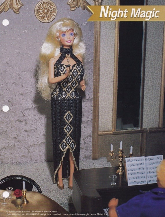 Annie/'s plastic canvas pattern leaflet Movie Time ~ fits Barbie dolls