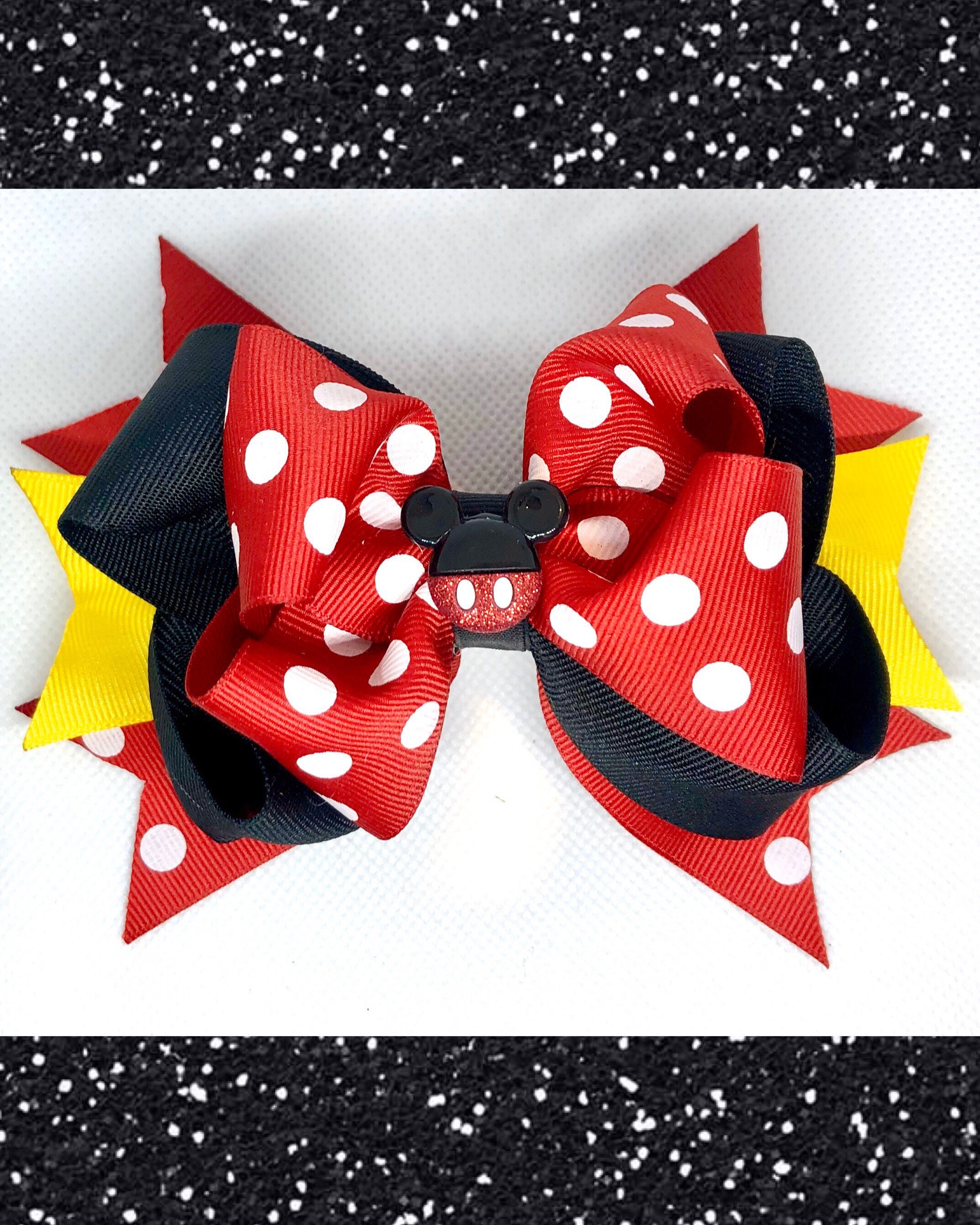 Mickey Mouse Hair bow - large Mickey Mouse hair bow - Minnie Hair bow…