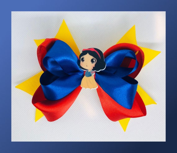 Snow White Hair Bow Disney Hair Bows Disney Princess Hair Etsy