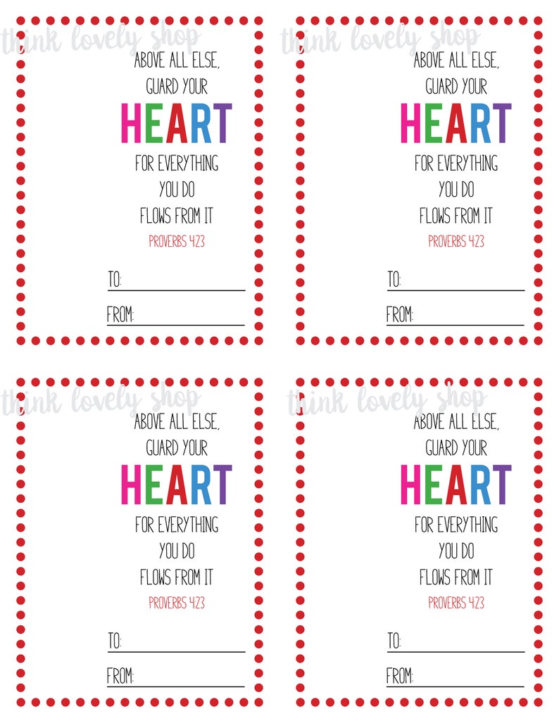 Printable DIY Valentines Christian Valentine Cards Religious | Etsy