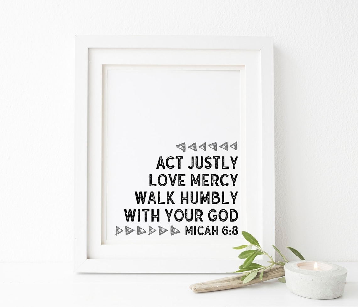 Micah 6 8 Printable / Micah 6:8 Sign / Scripture Printable | Etsy