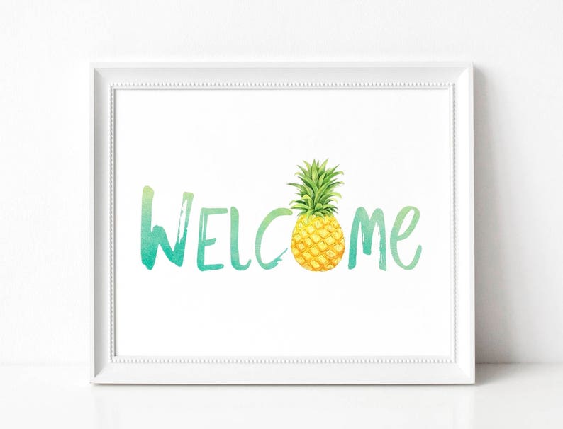 Pineapple Landscape Printable Wall Art 8x10 5x7 Etsy