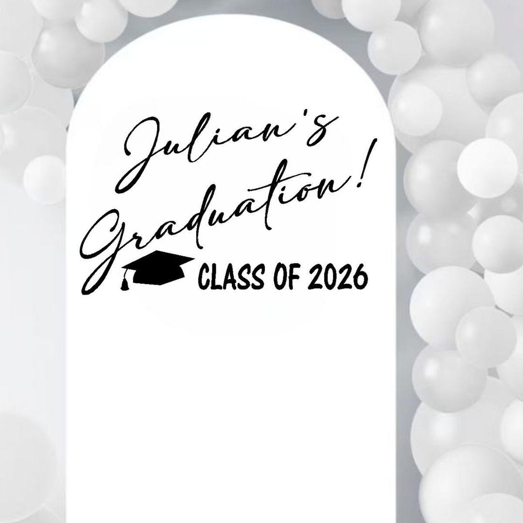 Graduation Invite Decals Custom Graduation Vinyl Decal, Personalized With Name and Year Welcome ...