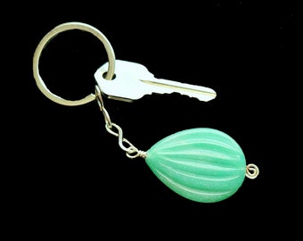 Green Aventurine Gemstone Key chain, Aventurine Stone Accessory, Minimalist Key Chain, Men gift idea