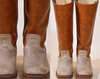 frye two tone boots