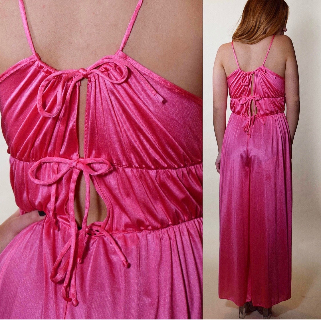 1970s authentic vintage I Dream Of Jeanie hot pink nylon loungewear ...