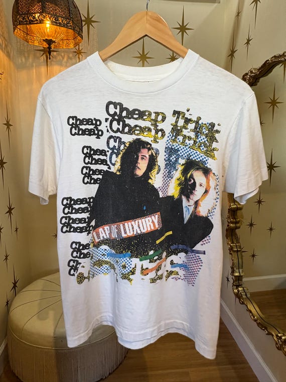 Rare cheap trick lap of luxury 1988 band tee