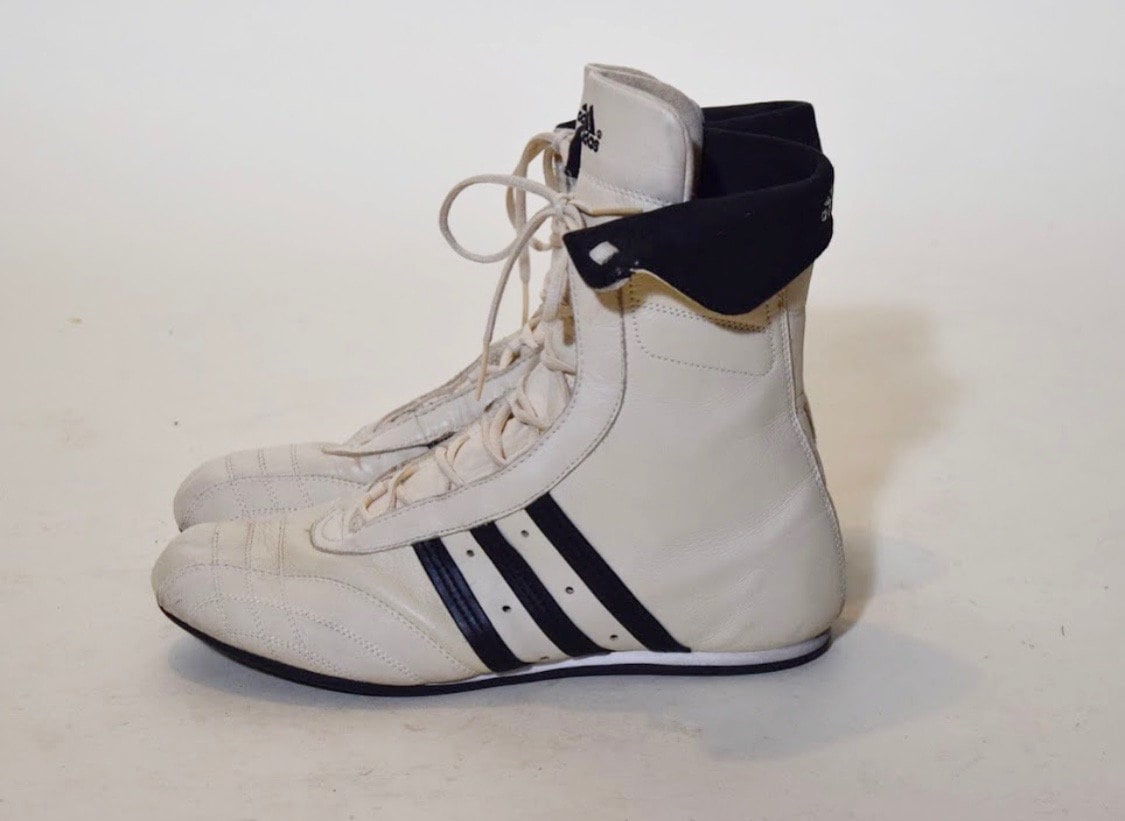 Vintage Adidas High top lace up front wrestling style athletic tennis ...