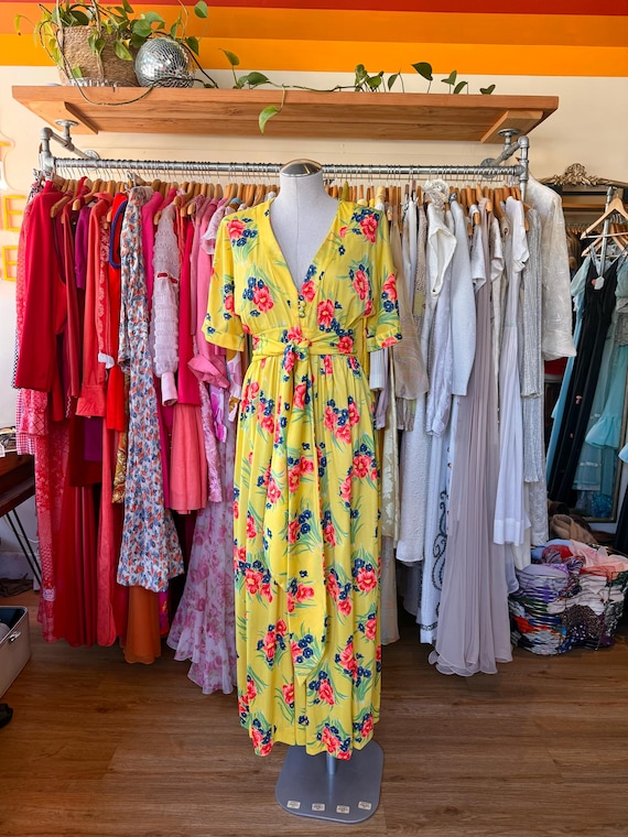 Floral Maxi dress - vogue Paris originals 1970s