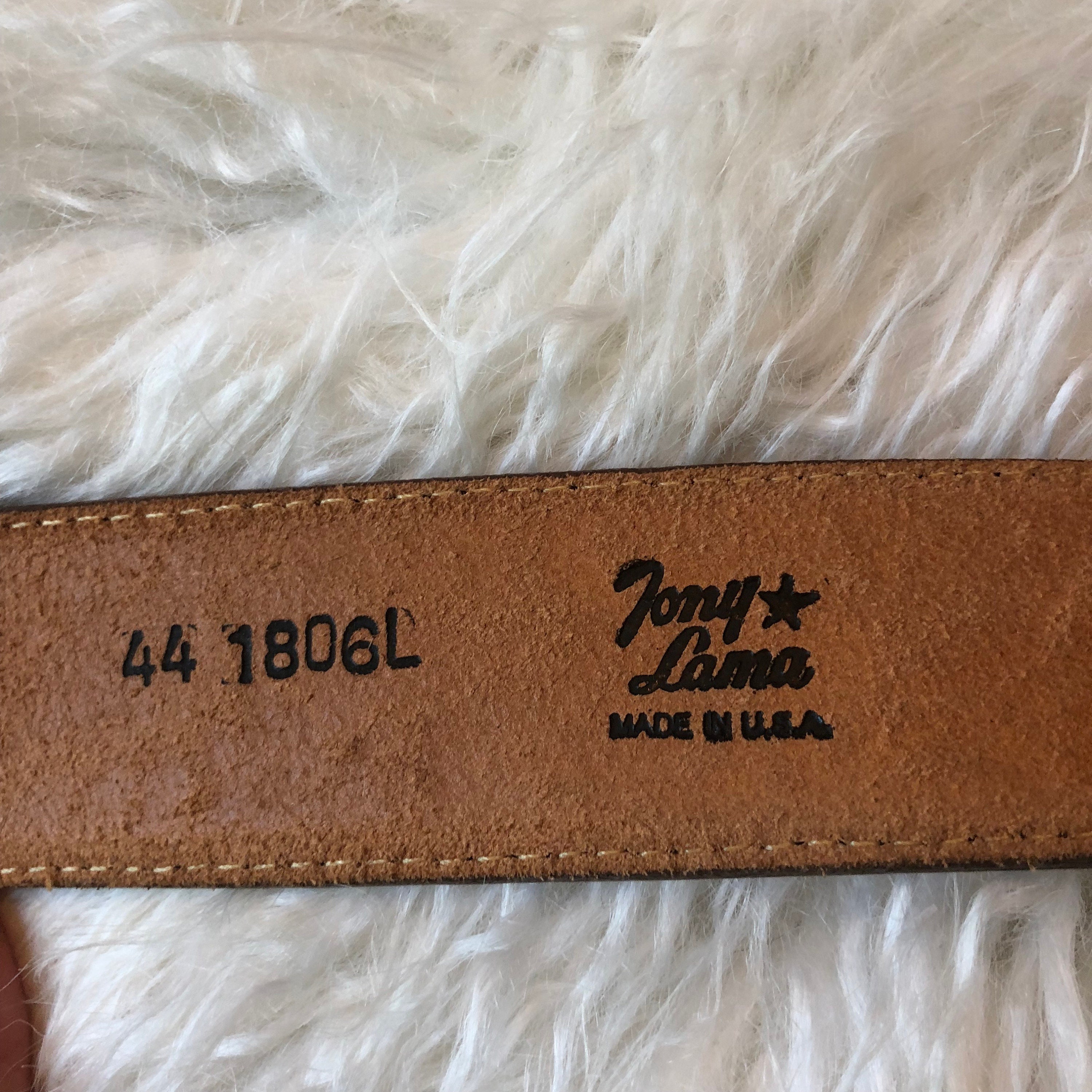 1970s authentic vintage Tony Lama leather tooled belt with 1978 ...