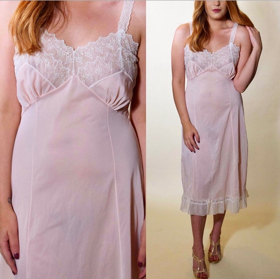 baby pink slip dress