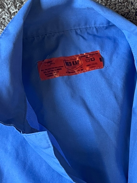 Red Kap Coveralls Workwear Cargo Uniform Mens Blue 36R Long Sleeve Denim  Tie-dye