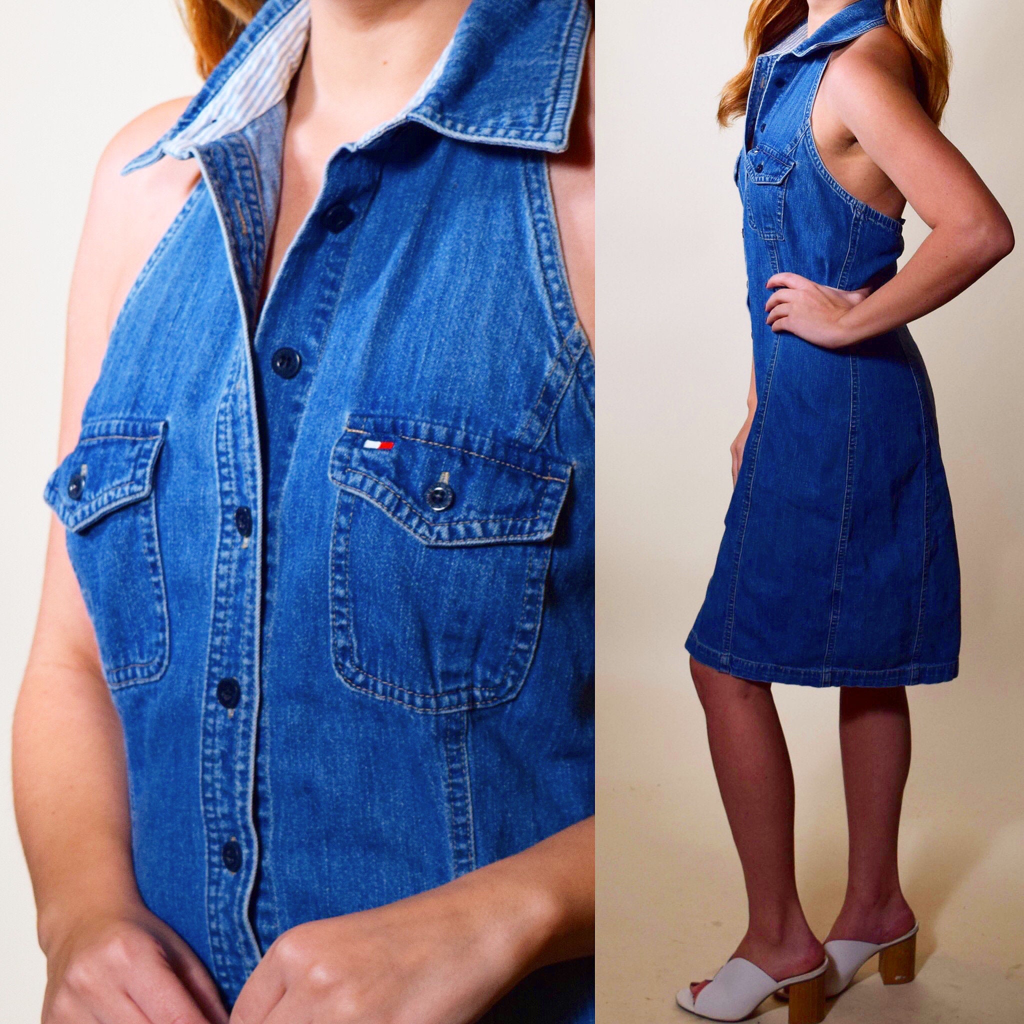 vintage tommy hilfiger denim dress Tommy Hilfiger Jean Dress