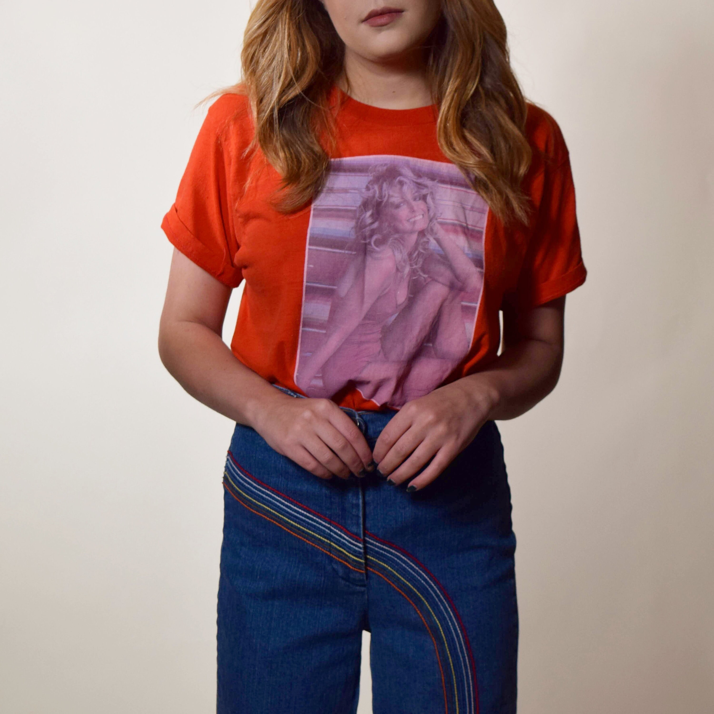 vintage farrah fawcett t shirt