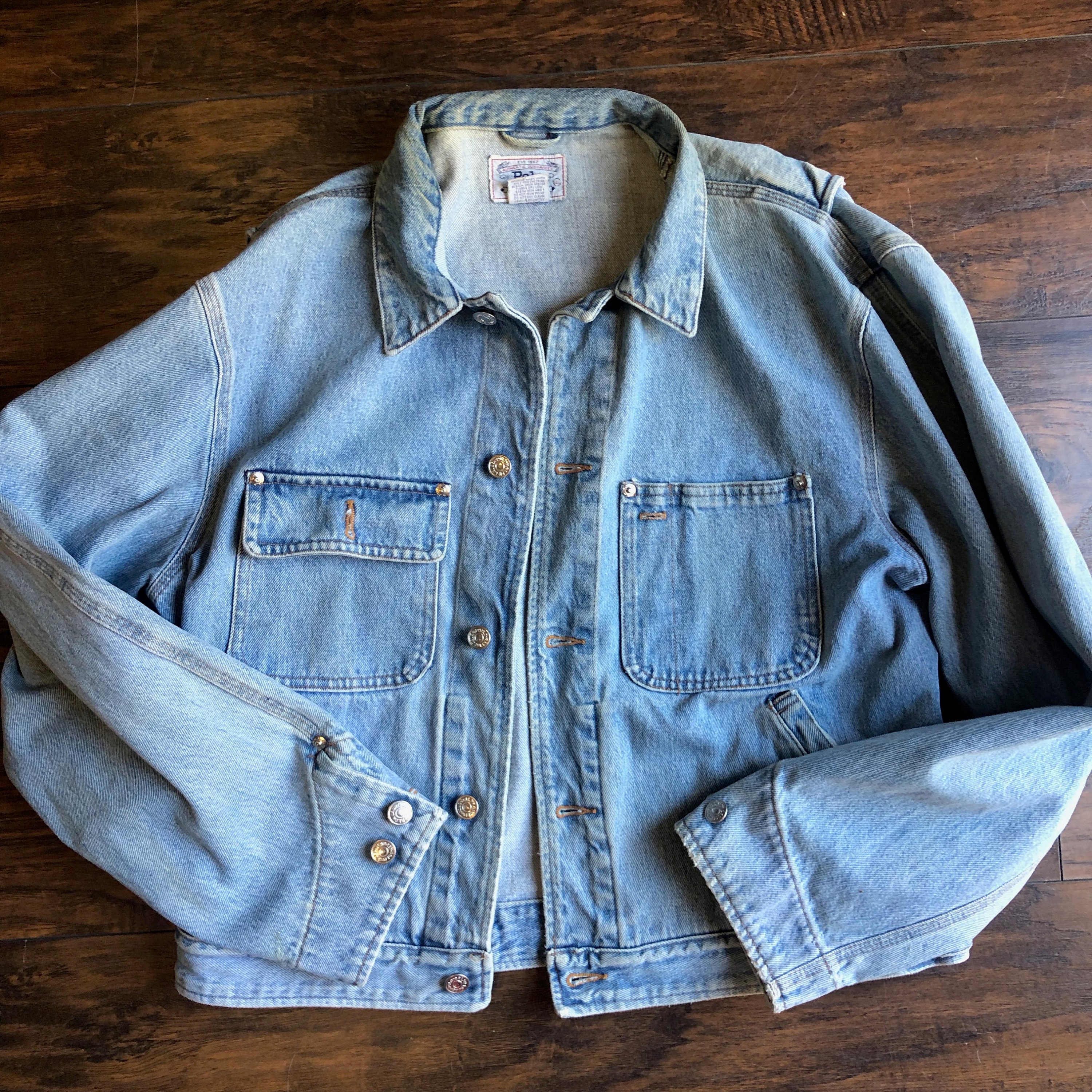 Rare 1980's polo by Ralph Lauren denim jacket with bear very Rare 1980's polo by Ralph Lauren denim jacket with bear very
