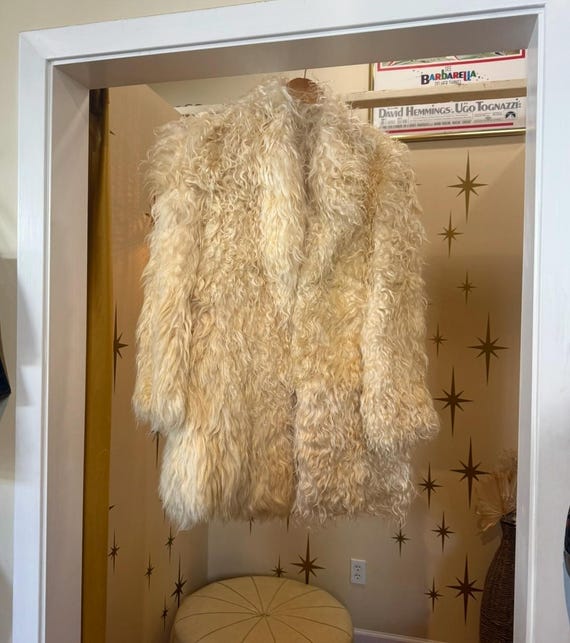 Very rare 1960s Mongolian lamb fur jacket