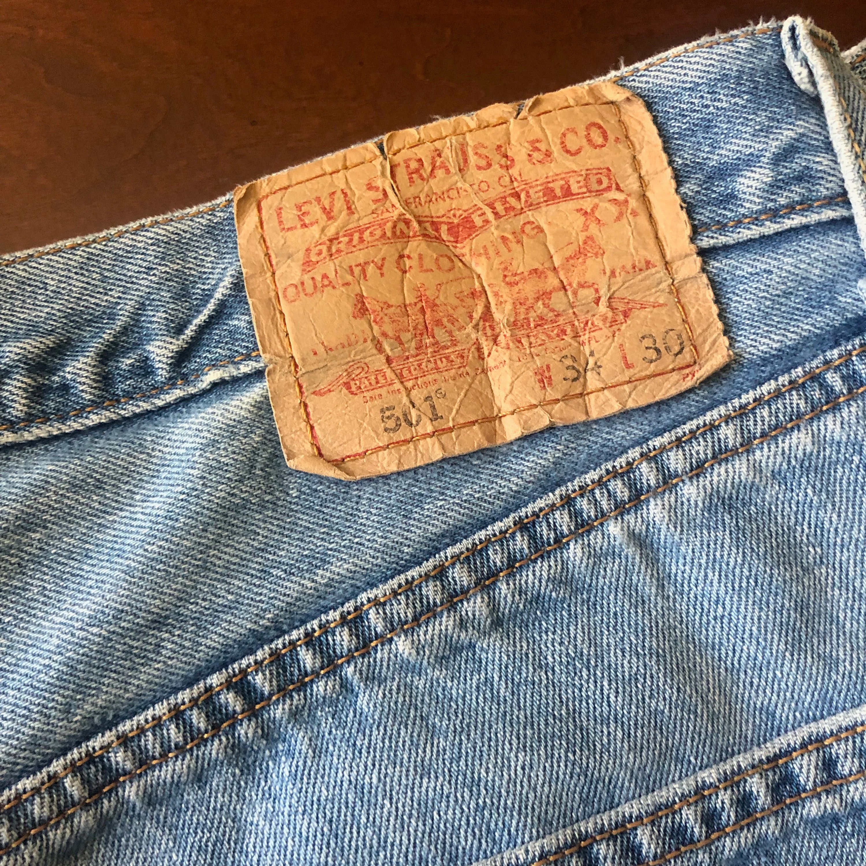 Vintage Levi's distressed cut off shorts with acid wash mark and Tweety ...