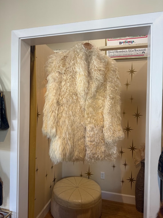Very rare 1960s Mongolian lamb fur jacket