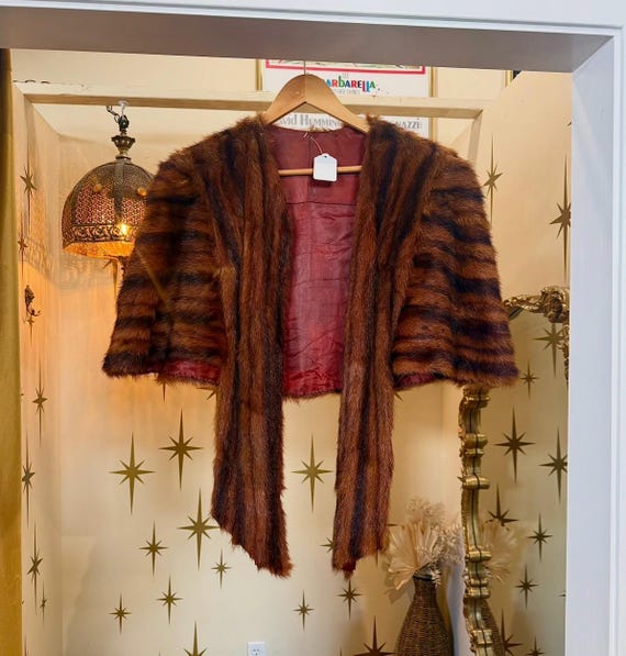 1940s Mink Stole – Old Hollywood Style Fur Wrap