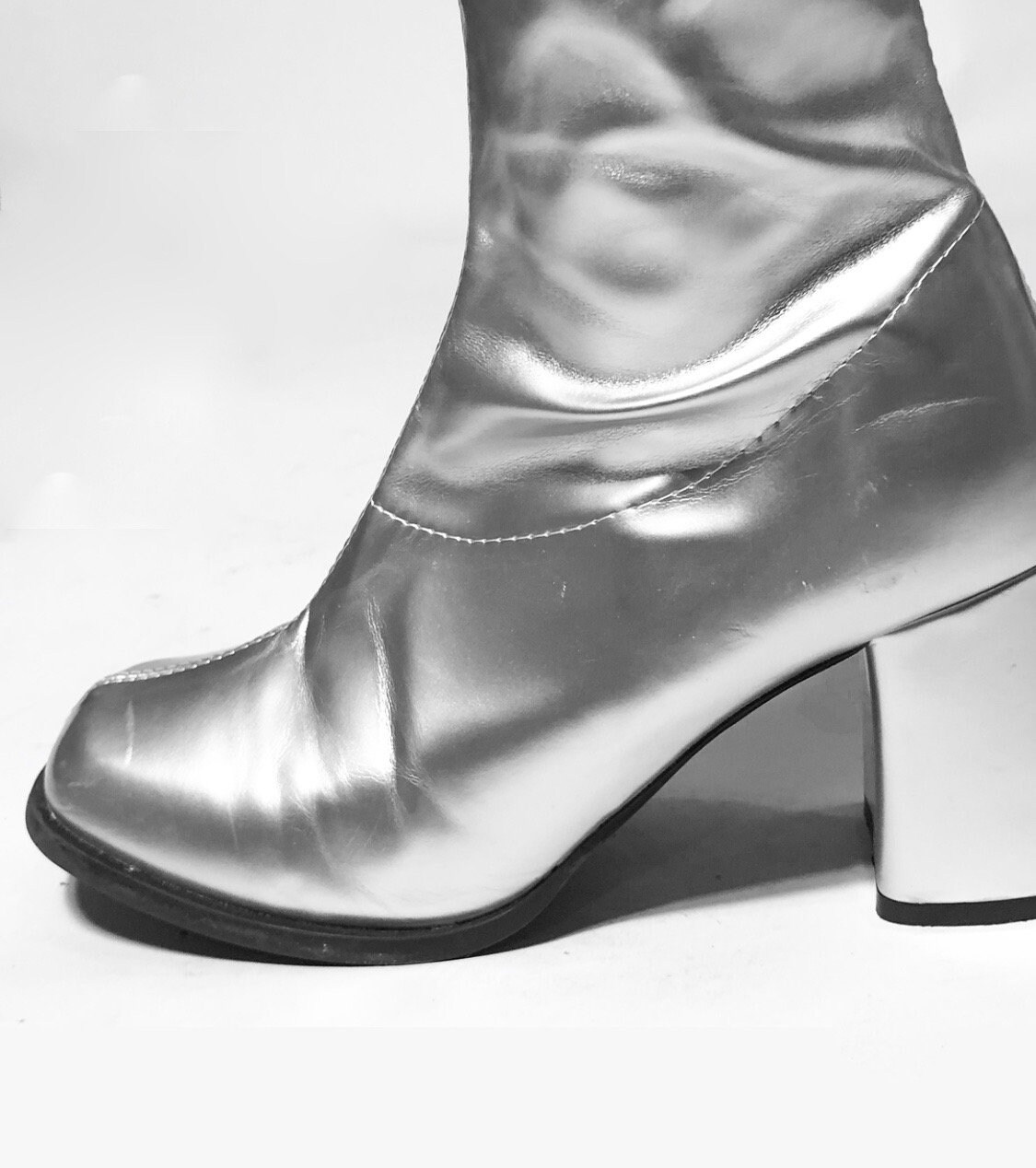 Silver Barbarella space age / disco chunky 3 heel platform Silver Barbarella space age / disco chunky 3 heel platform