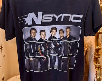 Vtg 2001 Nsync Concert T-shirt Black S Y2K N Sync Justin