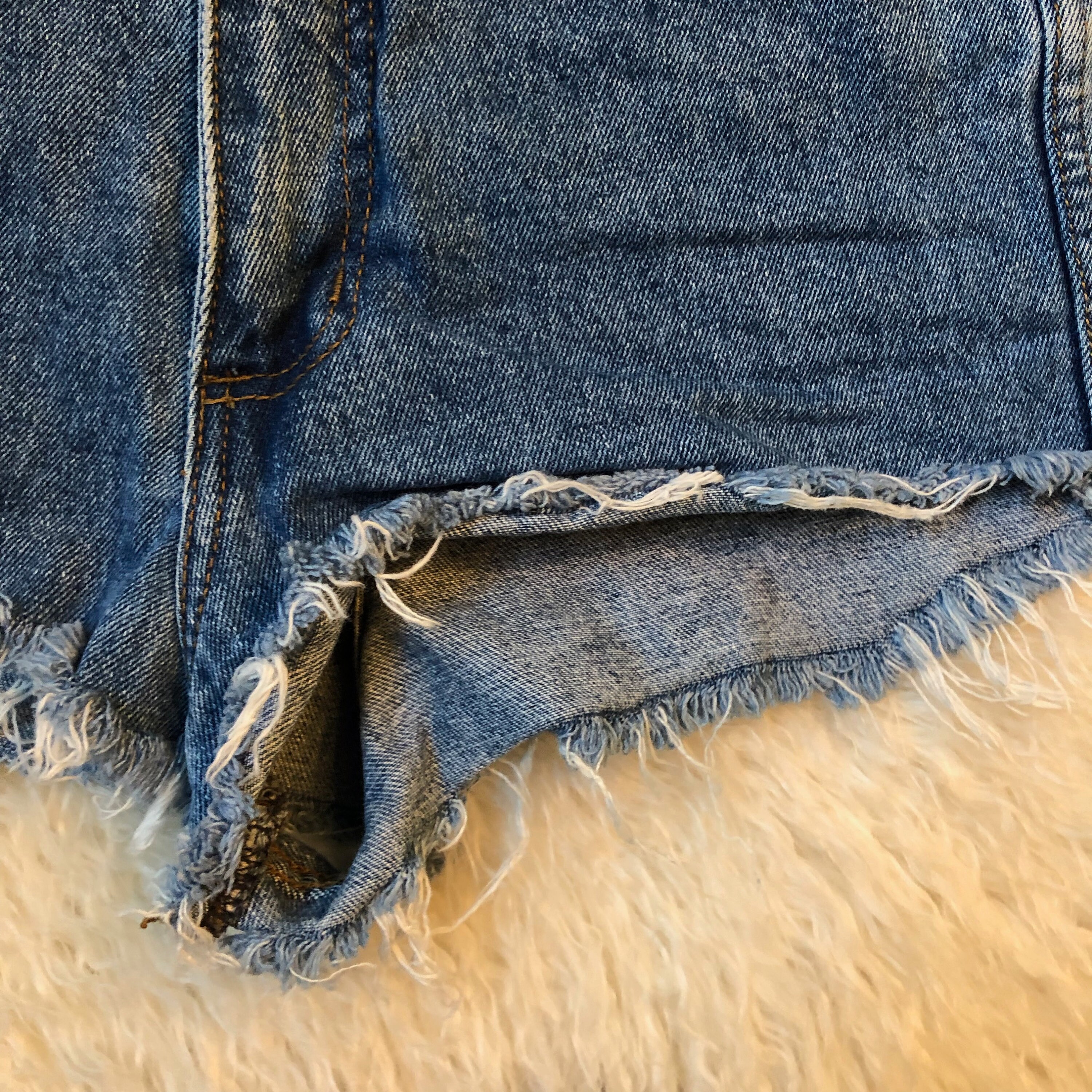 Vintage high waisted women's denim high waisted cut offs with 1970's ...