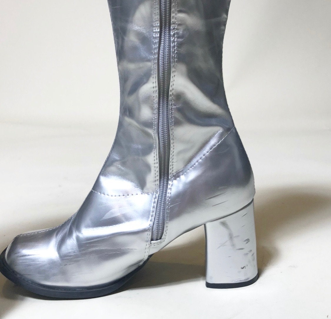 Silver Barbarella space age / disco chunky 3 heel platform Silver Barbarella space age / disco chunky 3 heel platform