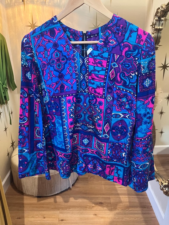 Psychedelic 1960/1970 vintage blouse