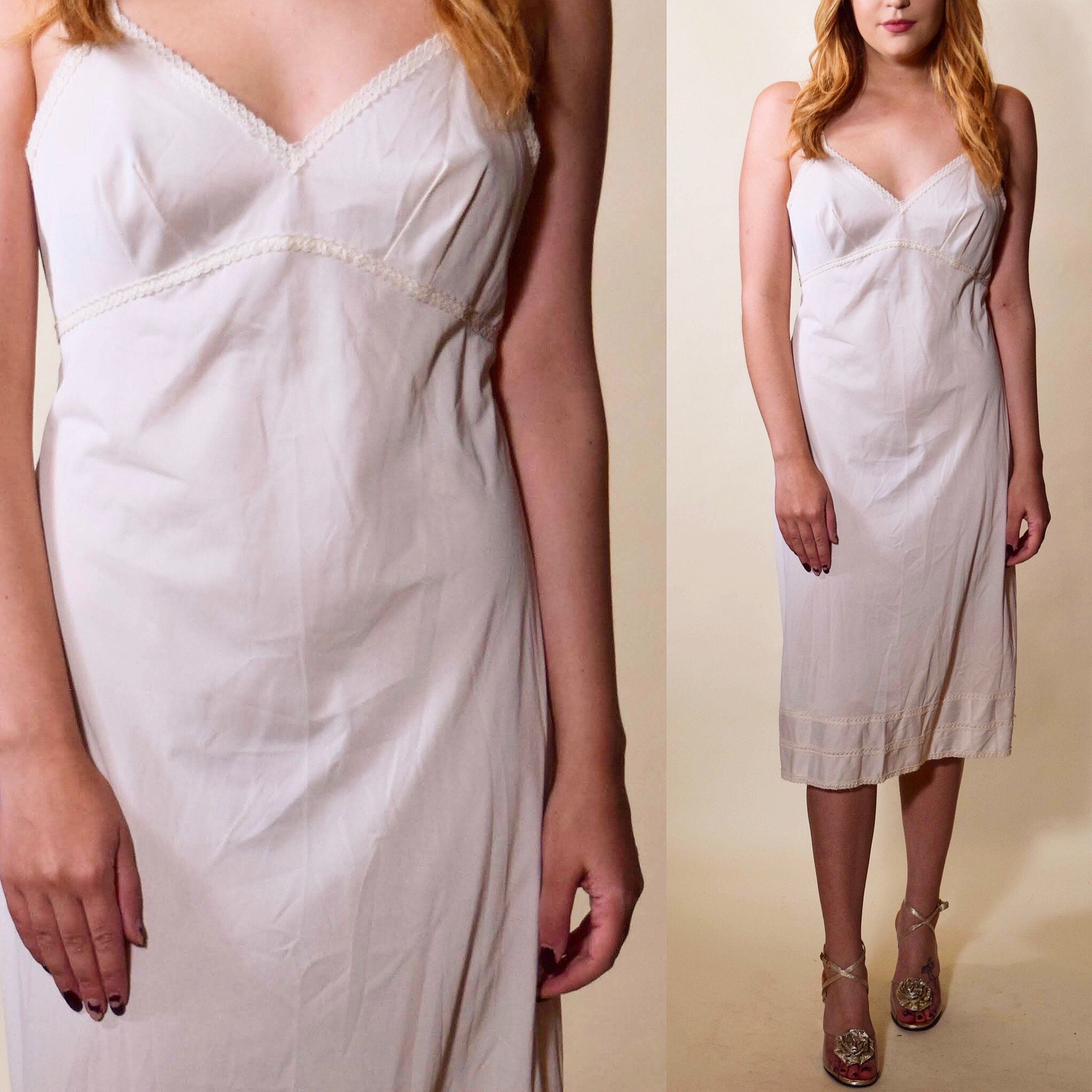 spaghetti strap vintage dress