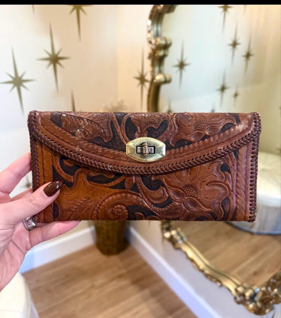 Vintage hand tooled wallet