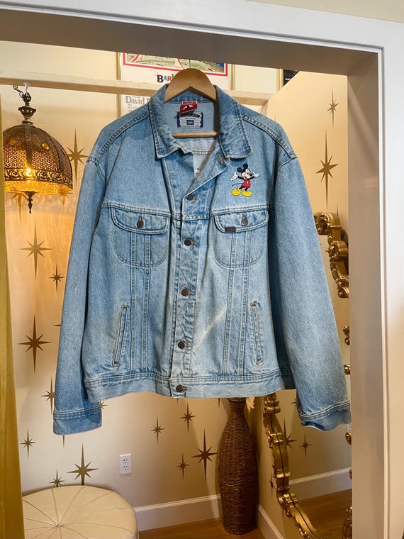 Rare vtg Disney Main Street electric parade denim jacket XL (LEE Brand)