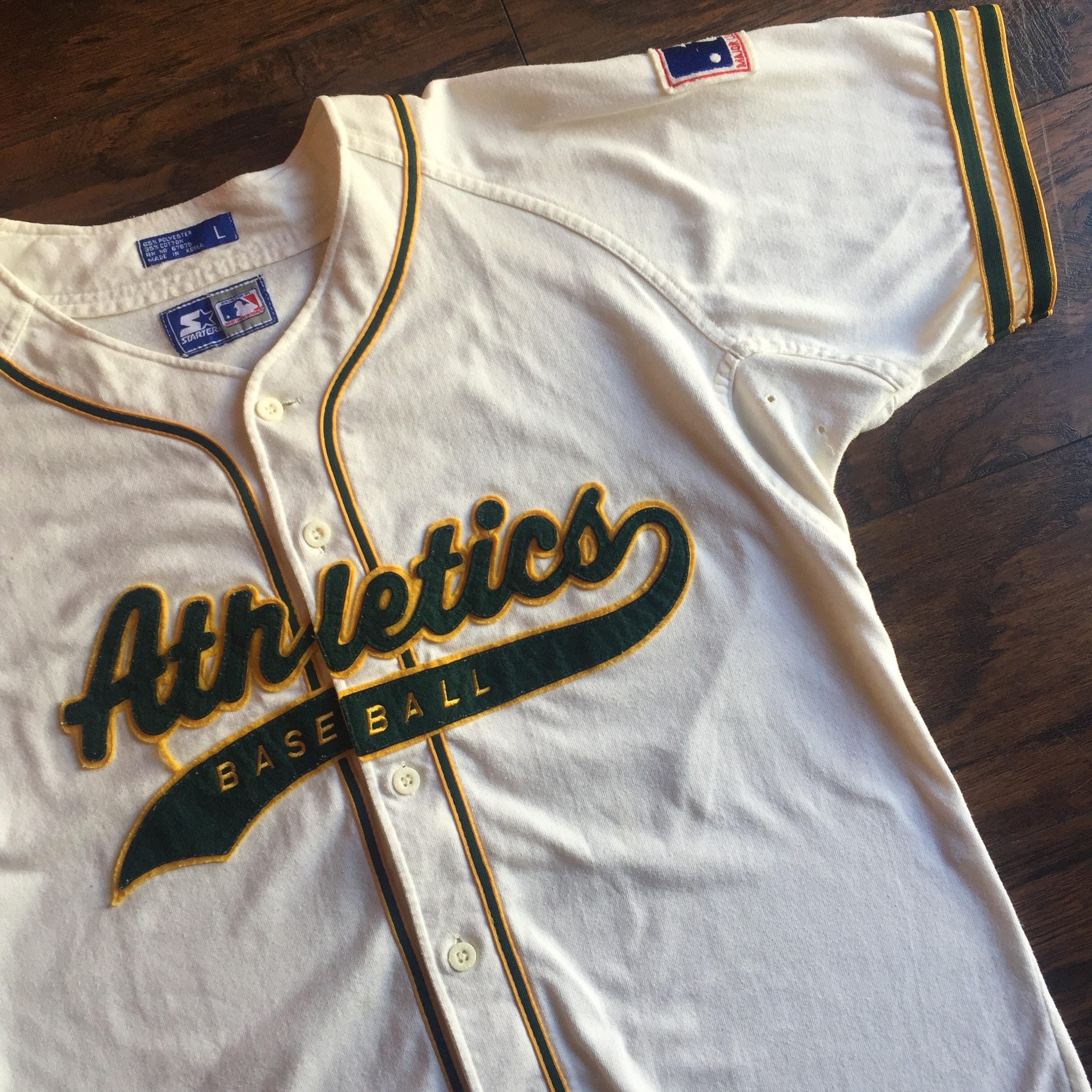 1980's authentic vintage Oakland A's Athletics classic button down
