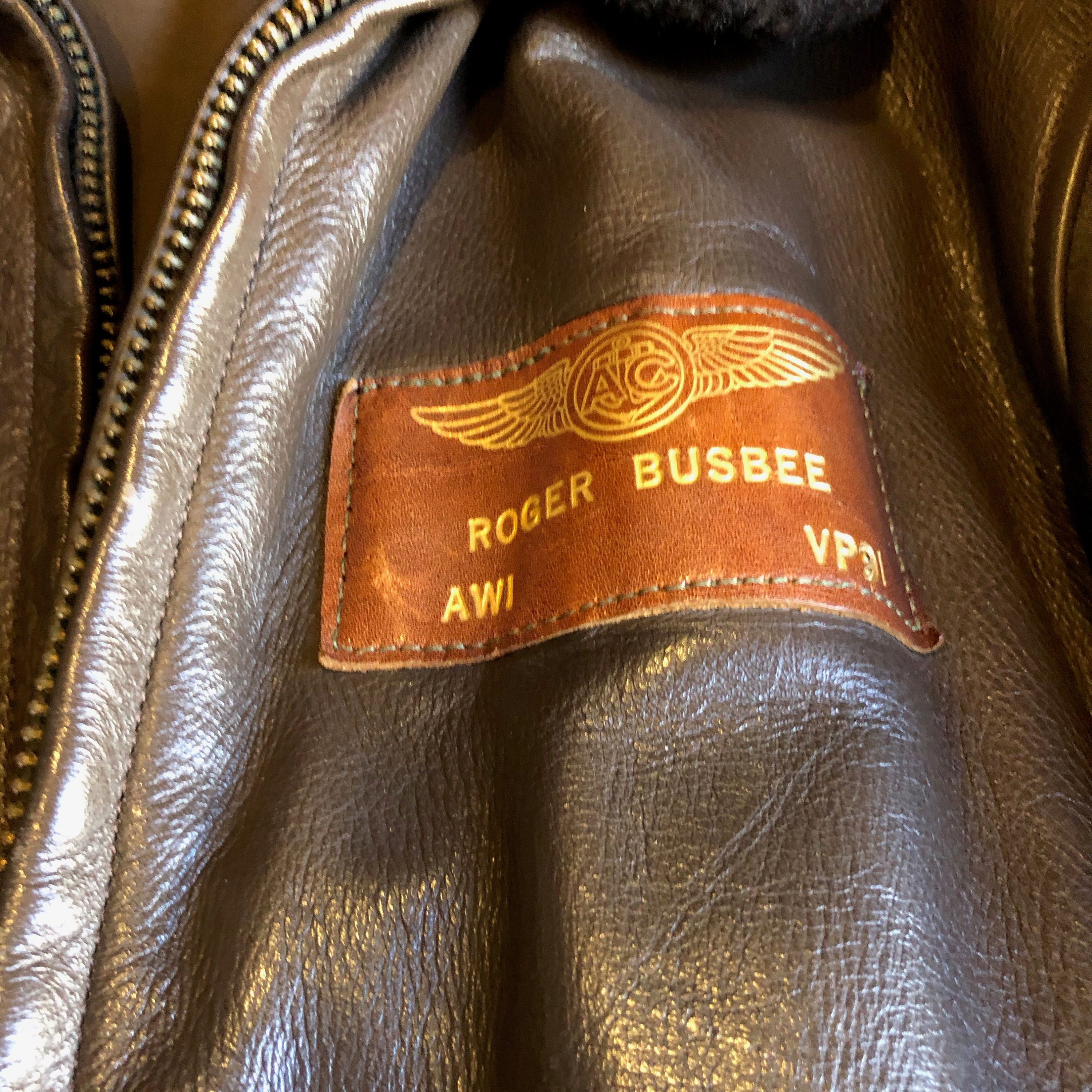 1970s RARE authentic vintage G-I imperial leather comber jacket with ...