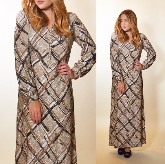 1960s authentic vintage lurex long sleeve glitter