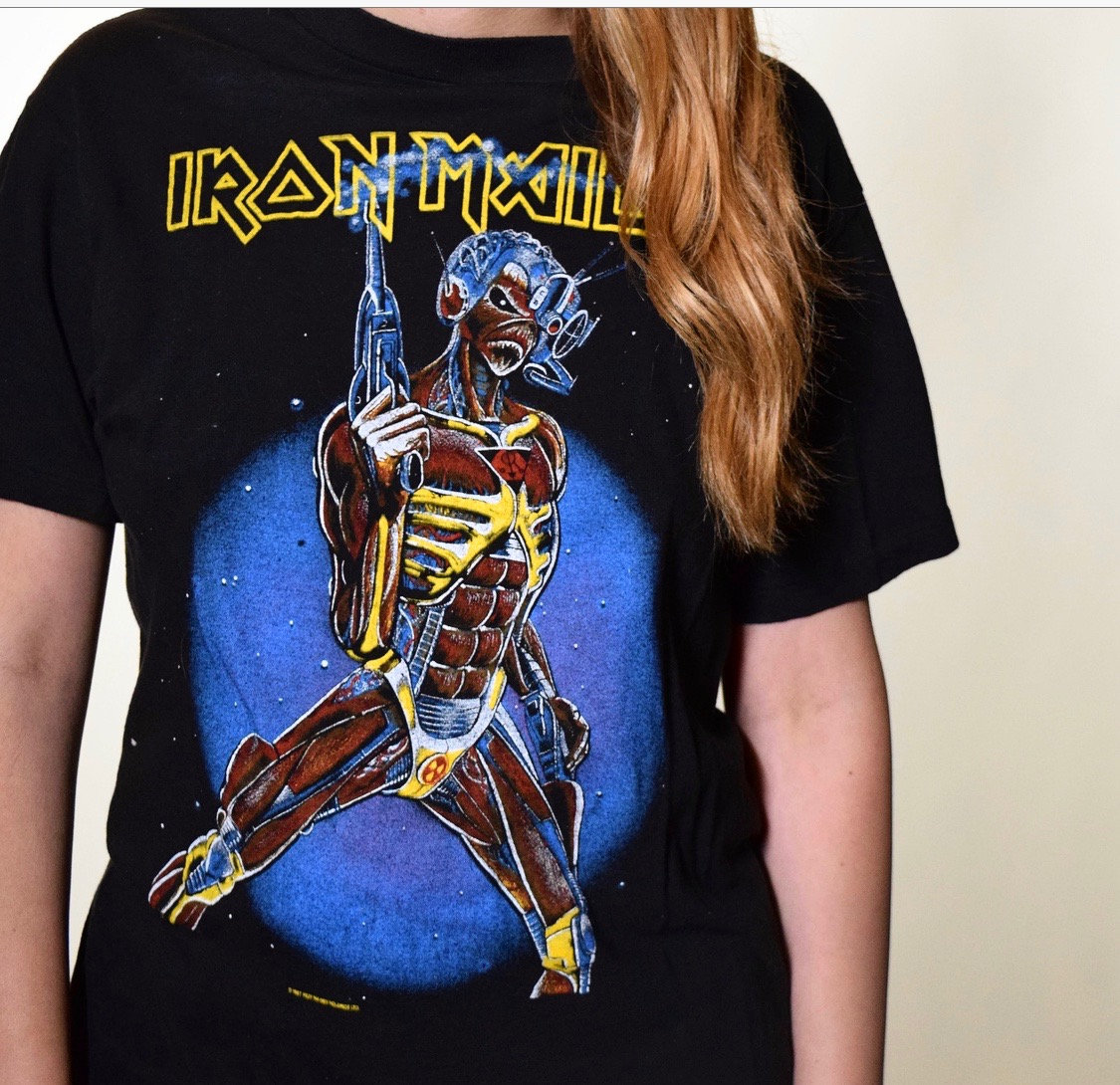 RARE 1980s Iron Maiden Somewhere on Tour 1987 authentic vintage band