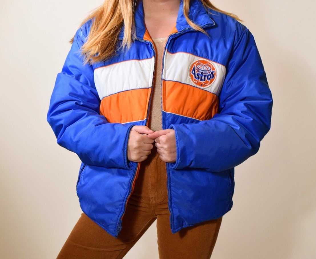 1970s-1980s Houston Astros puffer / ski retro zip up jacket unisex M-L