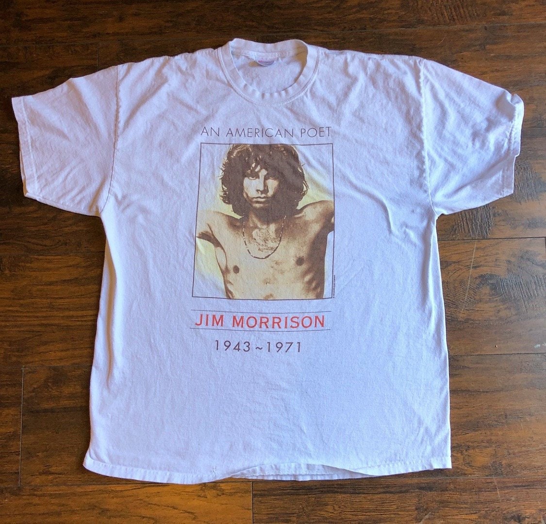 Vintage Jim Morrison An American Poet graphic t shirt unisex size L-XL