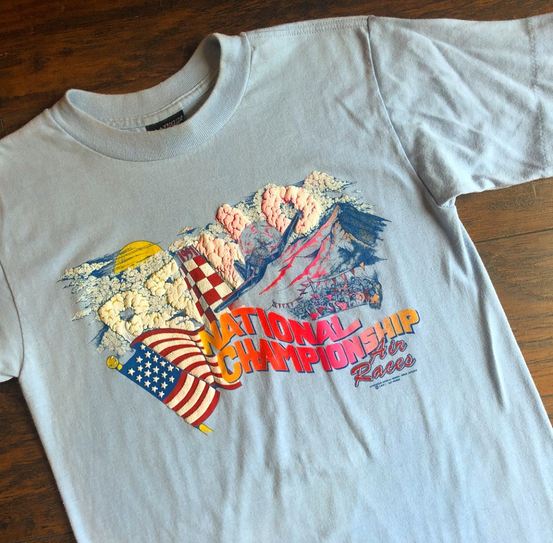 1990s authentic vintage Reno Air Races 1991 graphic tee shirt women's