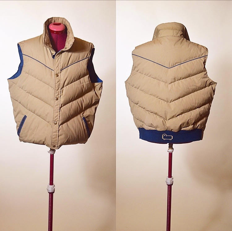 1970's/80's vintage Woolwich puffy down ski vest /back to the future