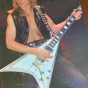 Vintage 1980 randy Rhoads cartel quiet riot y Ozzy osbourne quitatista