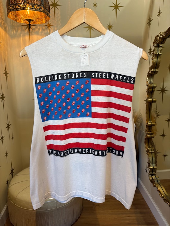 Very rare Rolling Stones 1989 steel wheels North American tour tee shirt