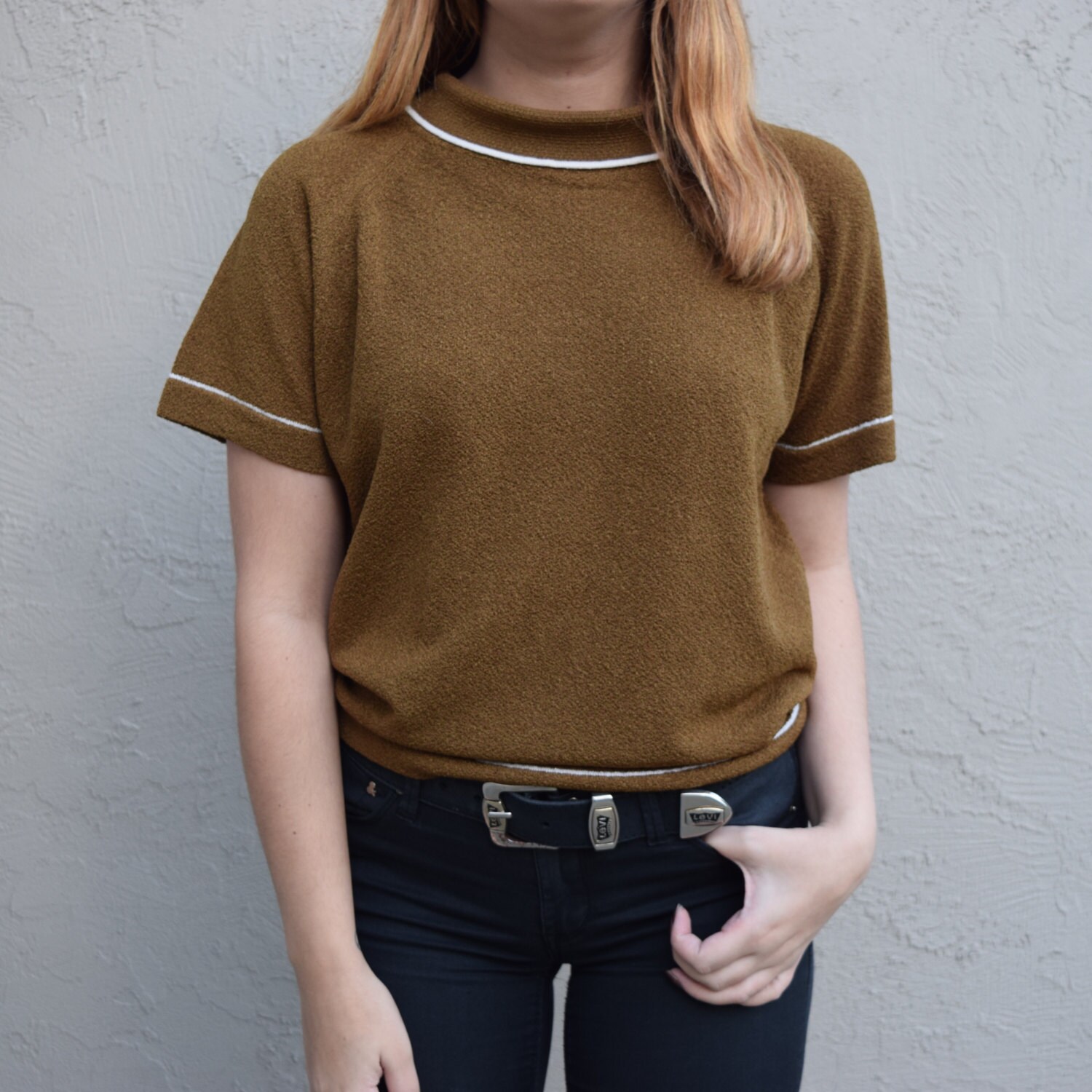 sweater blouse 100% Dacron polyester 
